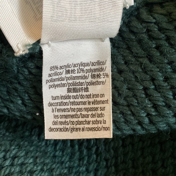 PINK BY Victoria Secret Emerald Green Reversible Sweater - Picture 6 of 6